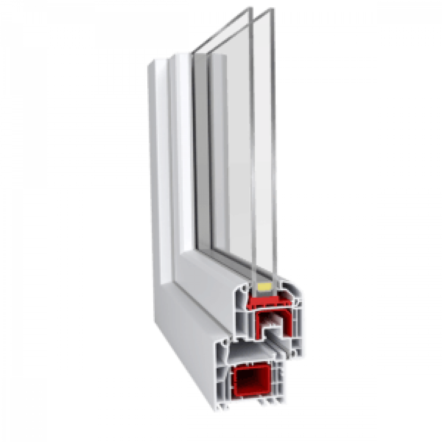 60x60 bukó-nyíló műanyag ablak, 70mm profil